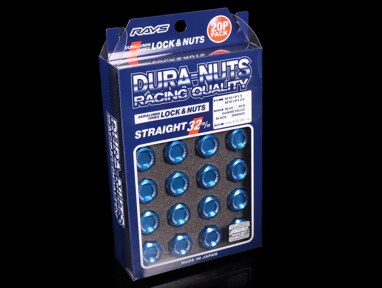 Rays L32 Dura-Nuts Straight Type Lug & Lock Set - M12X1.5 - JHPUSA