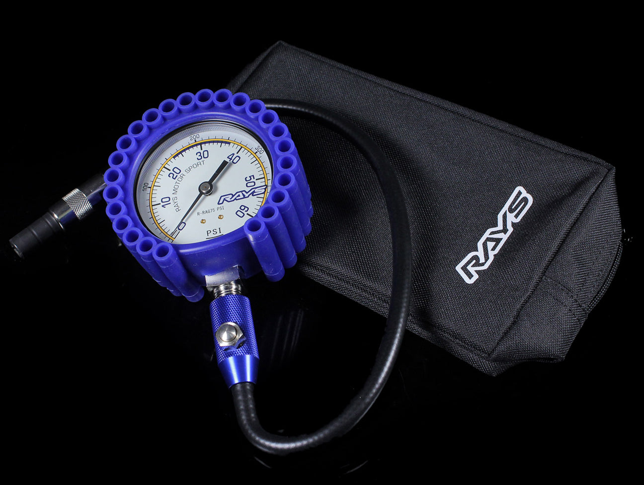 Rays Tire Pressure Air Gauge (75psi) w/ Carrying Case