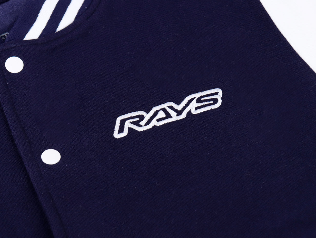 Rays The Concept Is Racing Varsity Jacket - Oxford Navy / White - JHPUSA Medium