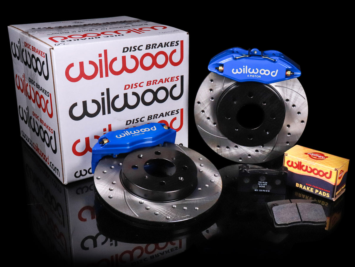 Wilwood DPHA Front Caliper & Pad Kit Blue Honda / Acura w/ 262mm OE Rotor main image 1