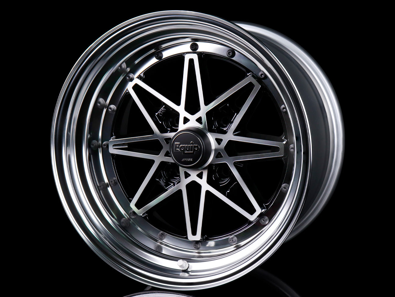 Work Equip 03 Wheels - Black Cut Clear - 15x9 / 4x114 / -6 - JHPUSA