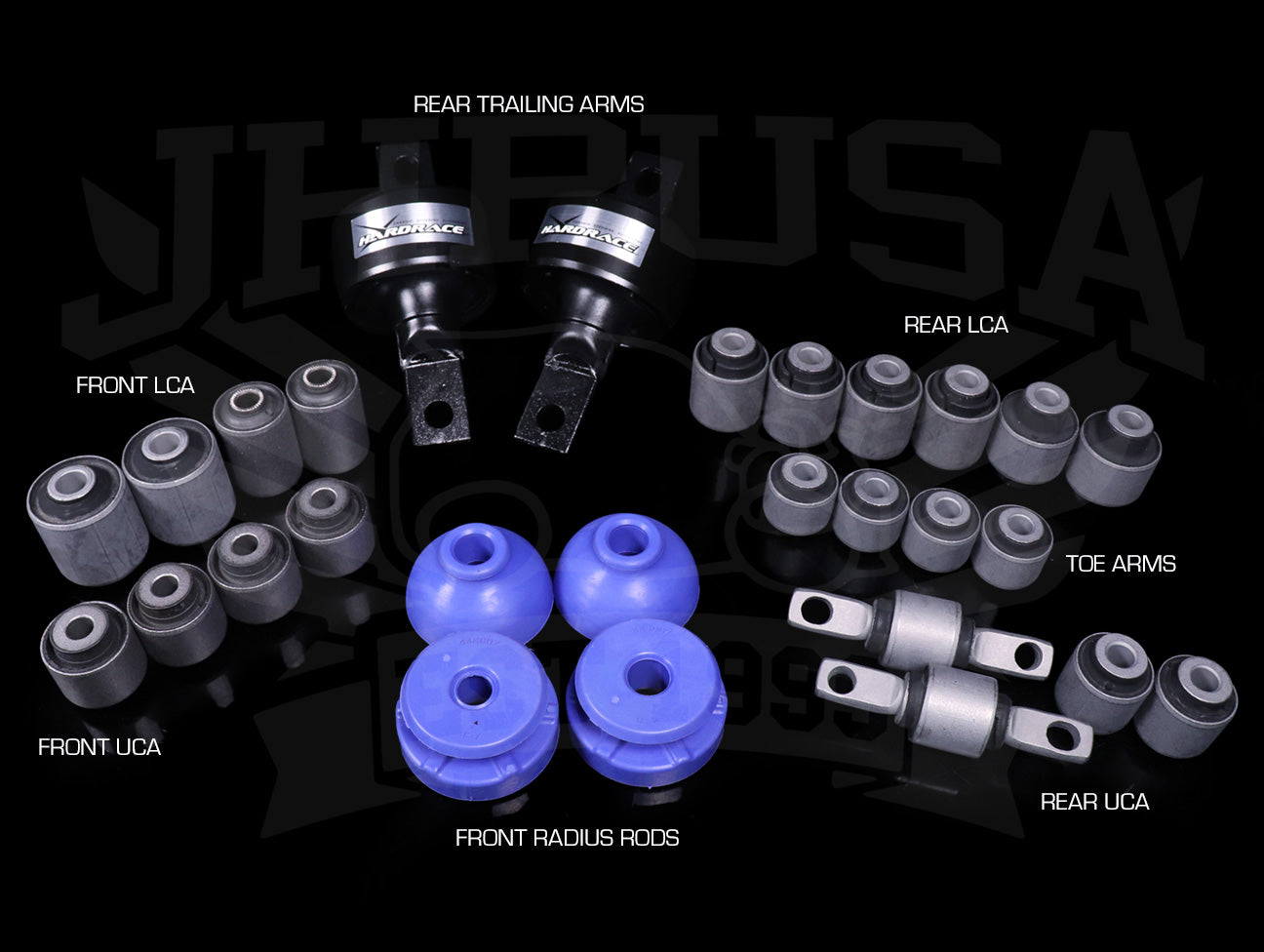 Hardrace Hard Rubber Bushing Set - 90-93 Integra