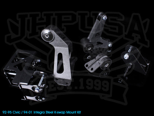 Innovative K-series Steel Engine Mount Kit - 92-95 Civic / 93-97 DelSol / 94-01 Integra
