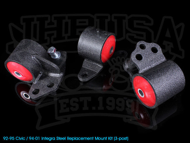Innovative Steel Replacement Engine Mount Kit - 92-95 Civic / 94-01 Integra