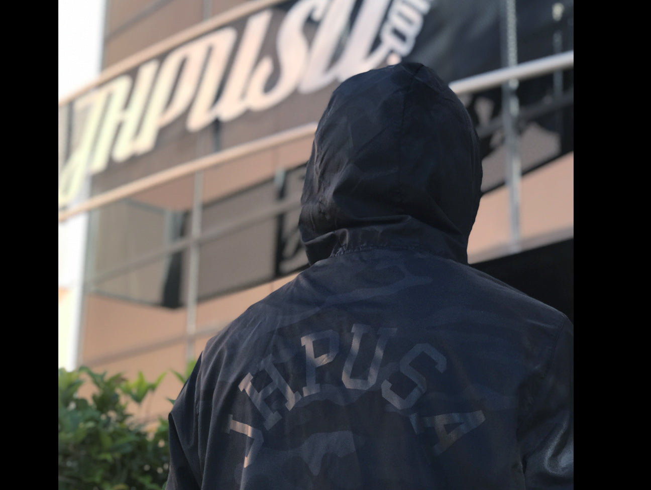 JHPUSA Windbreaker Anorak Jacket - Black Camo