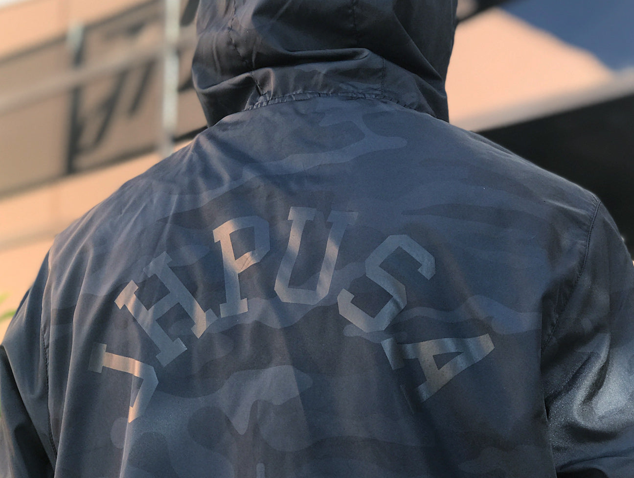 JHPUSA Windbreaker Anorak Jacket - Black Camo