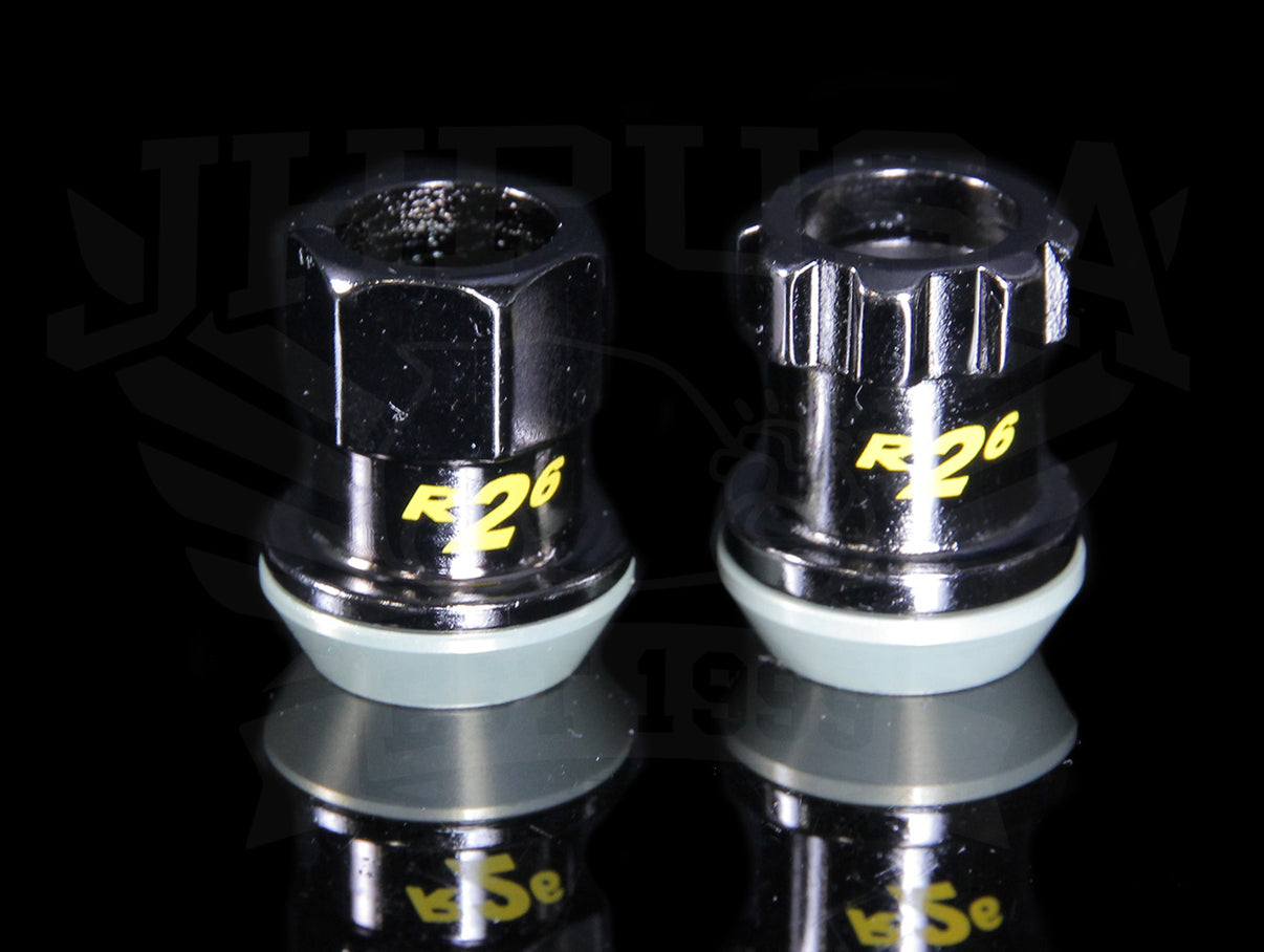 Project Kics R26 Shorty Lug Nuts with Locks Composite Black JHPUSA