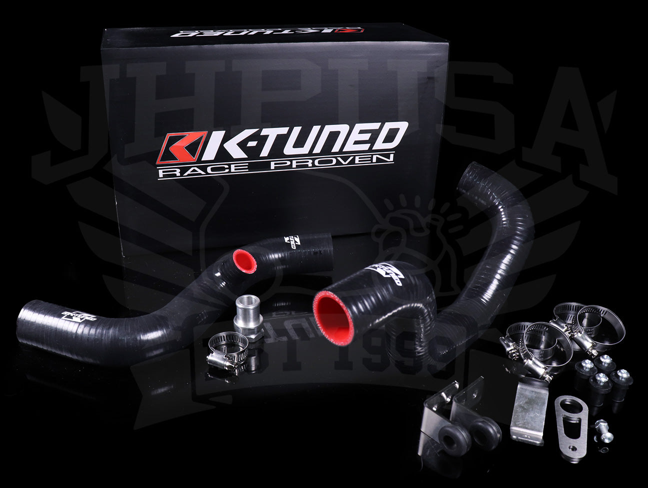 K-Tuned Rad Hose Kit - Driver Side w/Fan Bung & Rad Brackets - K-swap EG/EK/DC2