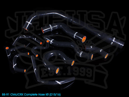 Mishimoto Silicone Black Radiator Hose Kits - Honda / Acura