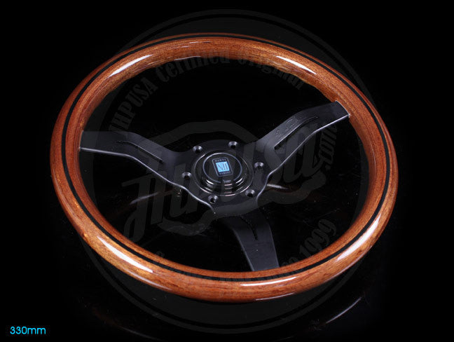 Nardi Classic Wood Deep Corn Steering Wheel w/ Black Spokes