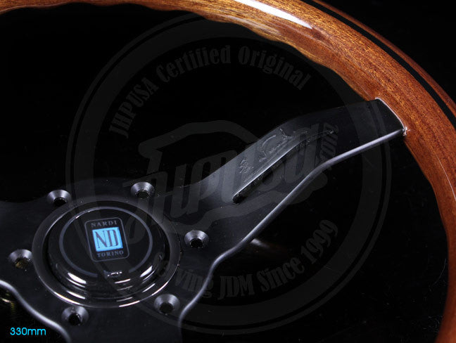 Nardi Classic Wood Deep Corn Steering Wheel w/ Black Spokes