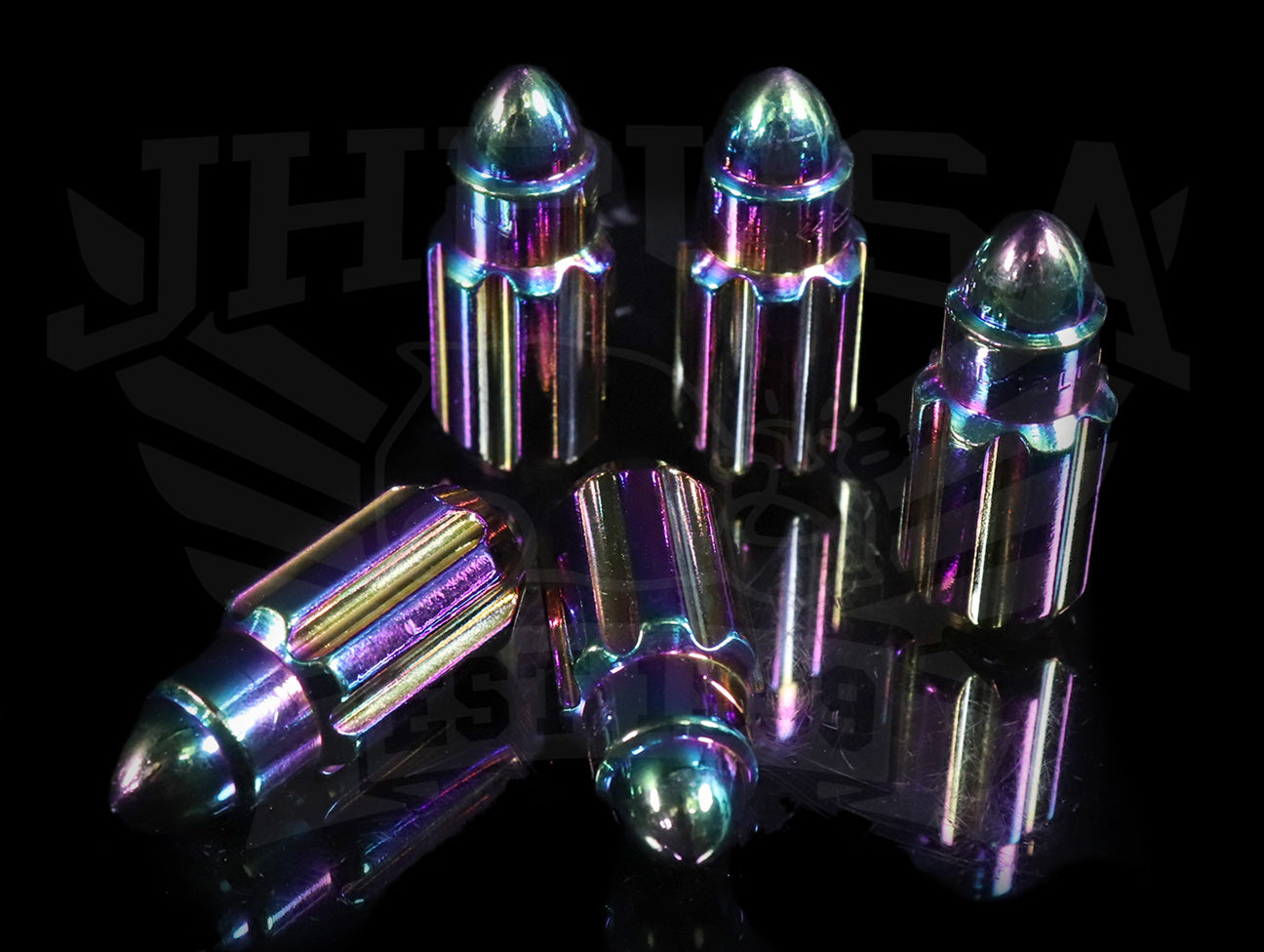 NRG 500 Series Bullet Closed End Steel Lug Nuts w/Key - Neo Chrome M12x1.50