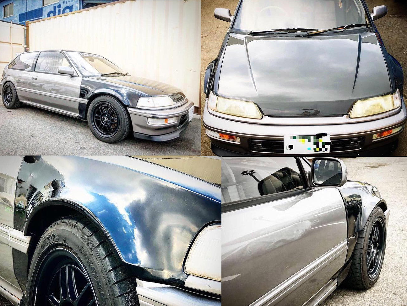 Osaka JDM Grand CRX Wide Fender Set V2 - 88-91 CRX (Shipping Damage)