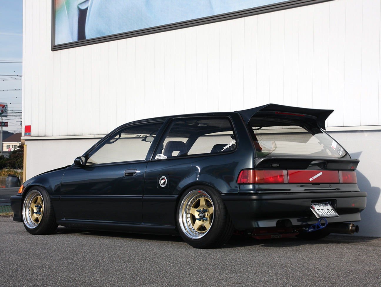 Osaka JDM Rear Carbon Fiber "Devil Wing" - 88-91 Civic Hatchback