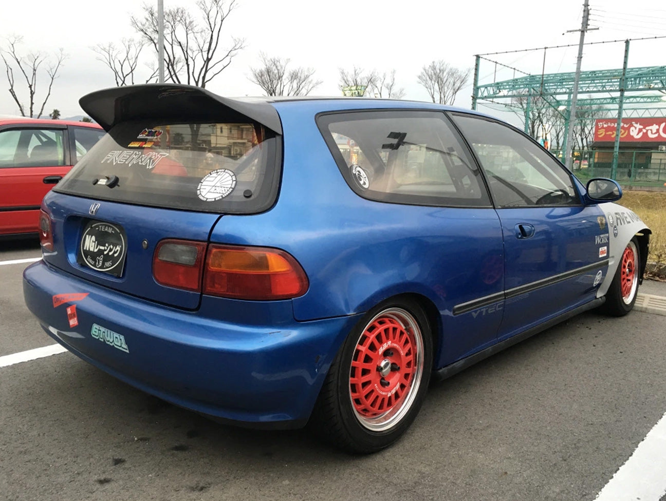 Osaka JDM Carbon Fiber Rear "Devil Wing" - 92-95 Civic Hatchback