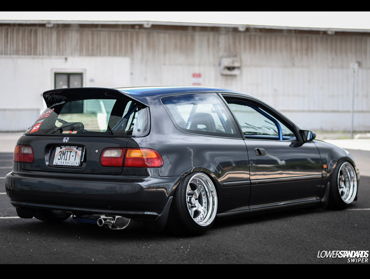 Osaka JDM Carbon Fiber Rear "Devil Wing" - 92-95 Civic Hatchback