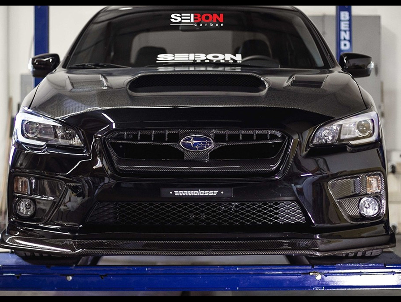 Seibon Carbon Fiber OEM Style Front Grill - 15-17 Subaru WRX / WRX STi