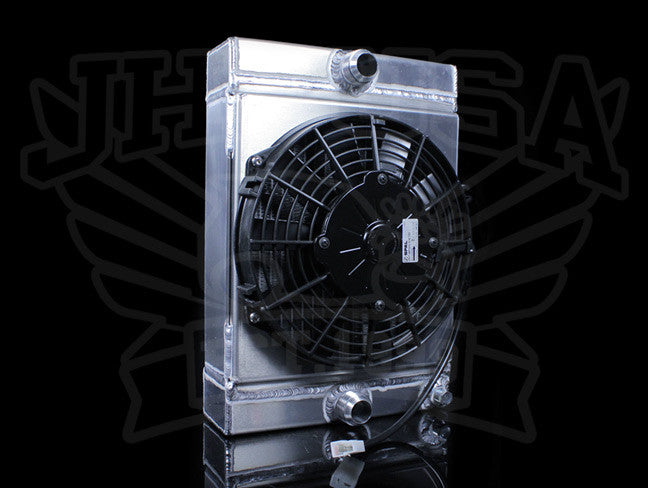 SpeedFactory Aluminum Drag Race Radiator with Fan Shroud