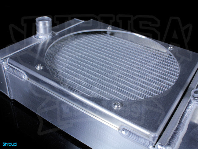 SpeedFactory Aluminum Drag Race Radiator with Fan Shroud