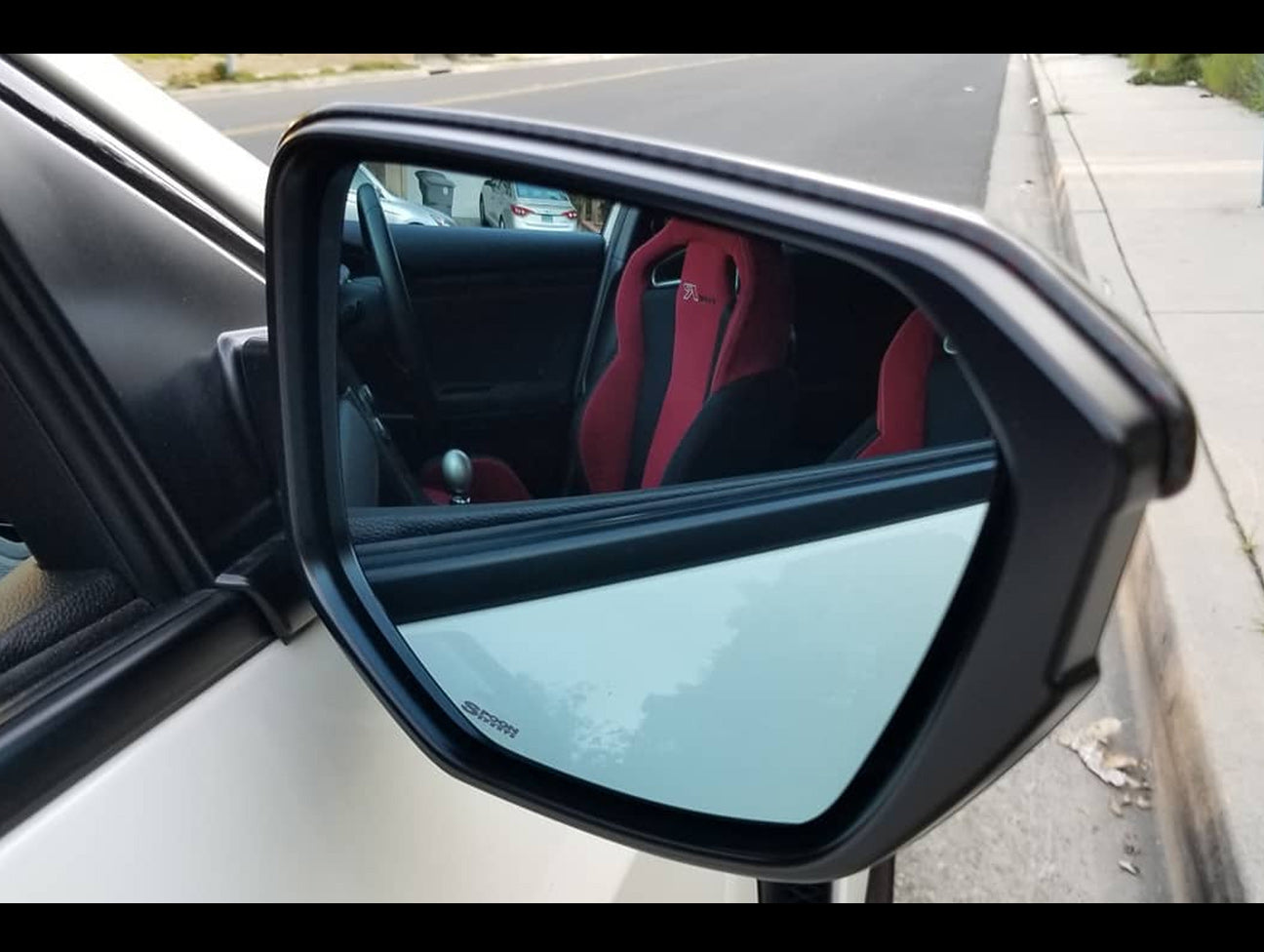 Spoon Blue Wide Side Mirror Set - 2017+ Civic Type-R FK8