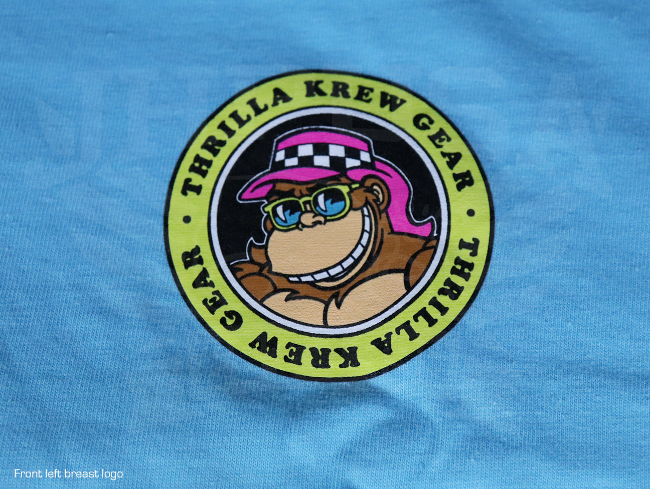 Thrilla Krew Checker Shaka Tee - Pacific Blue