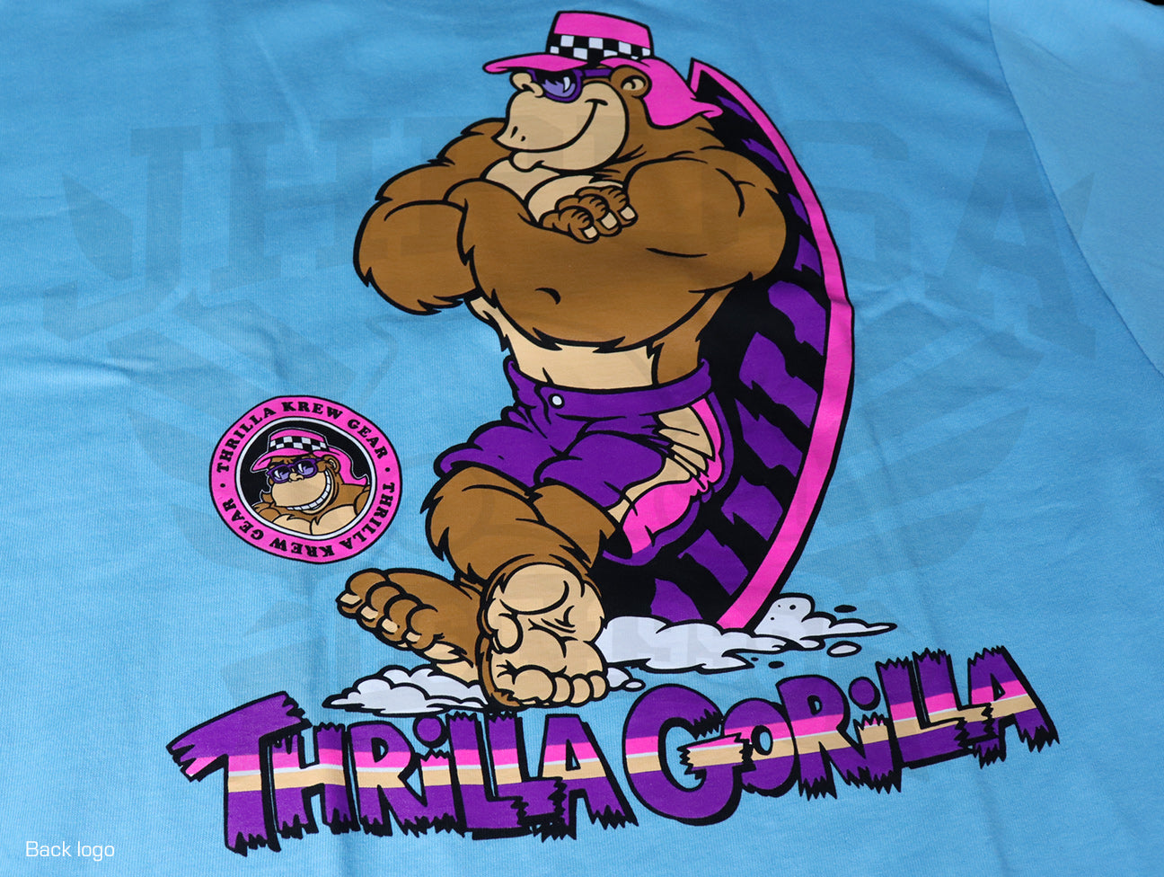 Thrilla Krew Classic Standing Thrilla Gorilla Tee - Pacific Blue